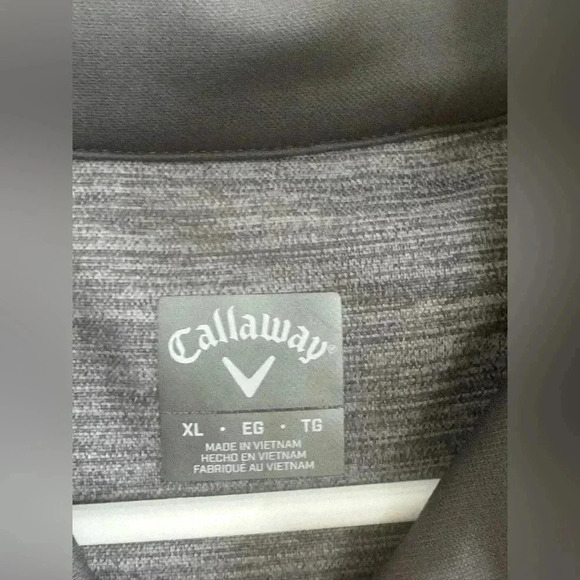 Callaway Quarter Zip Golf Gray Pullover Sweatshirt Mens XL - Picture 7 of 8